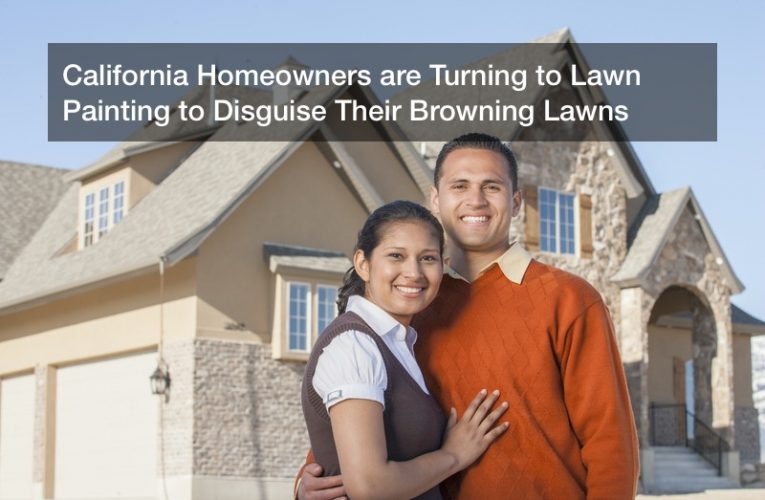 California Homeowners are Turning to Lawn Painting to Disguise Their Browning Lawns